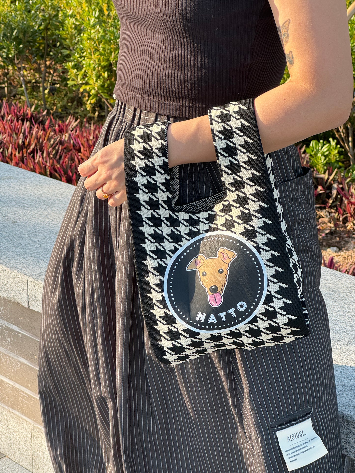 ✨ ペットプリント入り編み込みトートバッグ 👜🐶🐱✨