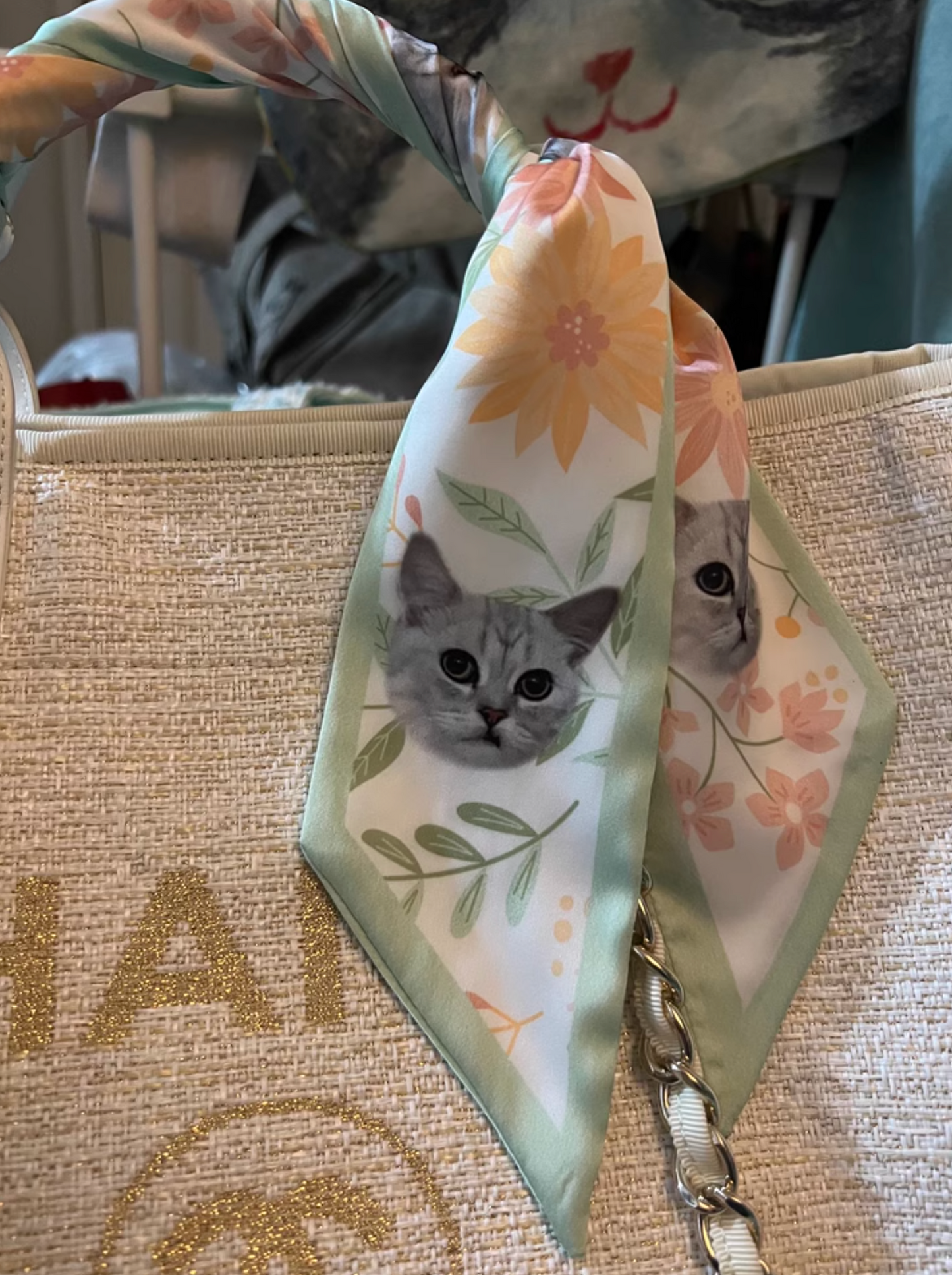 🐾✨オーダーメイド ペットシルクスカーフ✨🐾