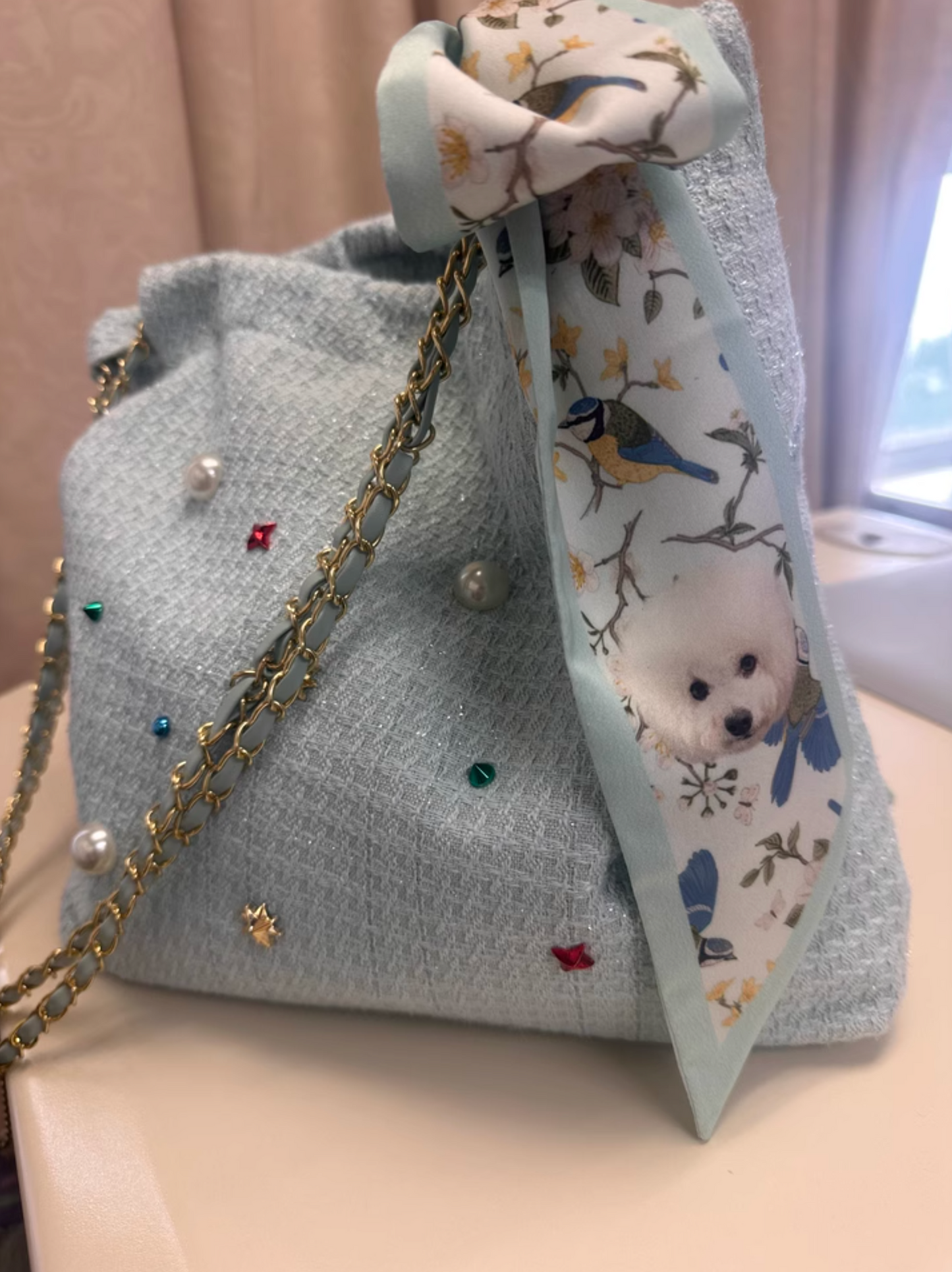 🐾✨オーダーメイド ペットシルクスカーフ✨🐾